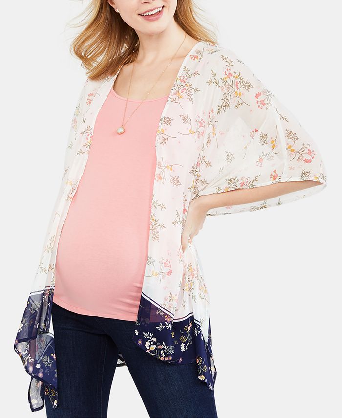 Motherhood Maternity Printed Kimono Blouse Macy's