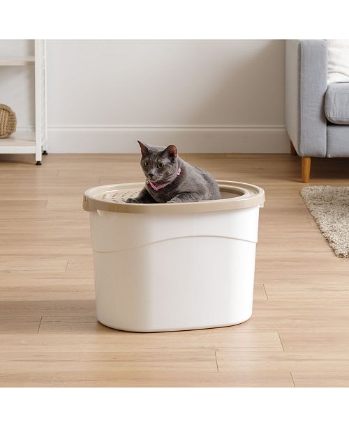 IRIS USA Top Entry Cat Litter Box with Scoop & Reviews Home Macy's