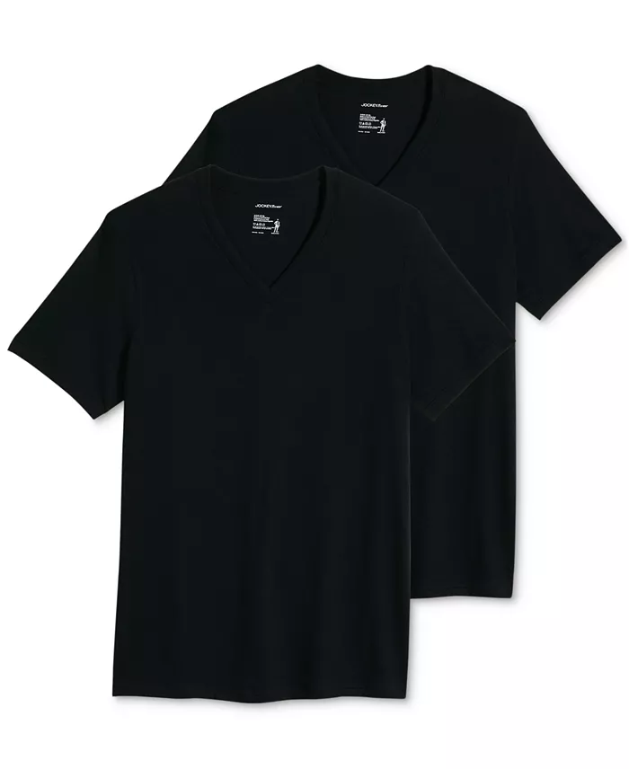 Men's Big & Tall Classic Tagless V-Neck Undershirt 2-pack - thumbnail 5