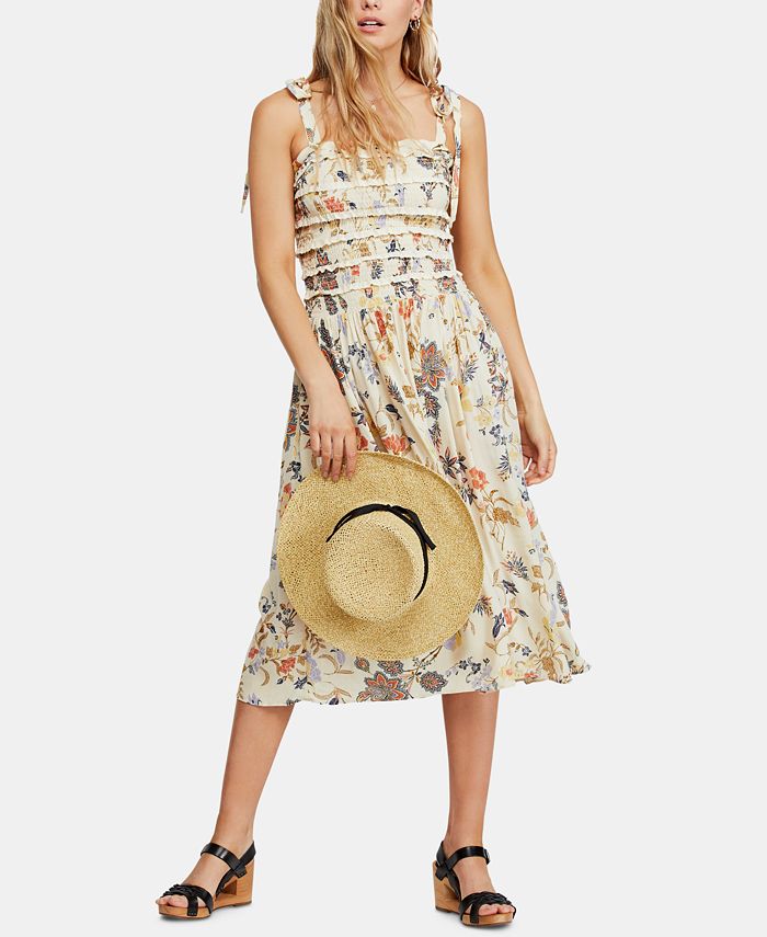 Free People Isla Floral Print Midi Dress Reviews Dresses Women Macy S