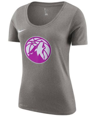 Nike Women's Minnesota Timberwolves Earned Edition Logo T-Shirt - Macy's