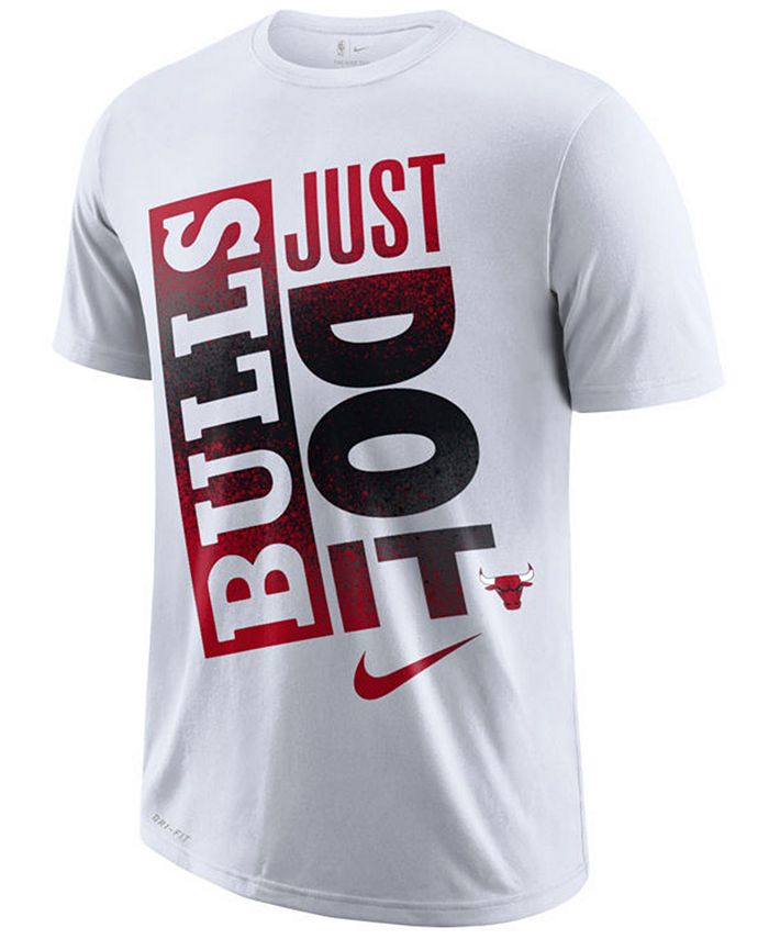 Chicago Bulls Nike Block Graphic T-Shirt - White - Mens