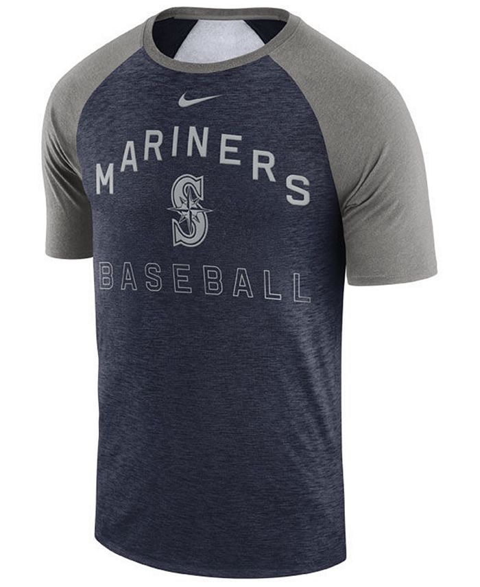 Nike Men's Seattle Mariners Dry Slub Short Sleeve Raglan T-Shirt - Macy's