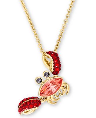 Swarovski - Gold-Tone Crystal Crab Pendant Necklace, 14-7/8" + 2" extender