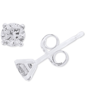 image of Effy Diamond Stud Earrings (1/2 ct. t.w.) in 14k White Gold