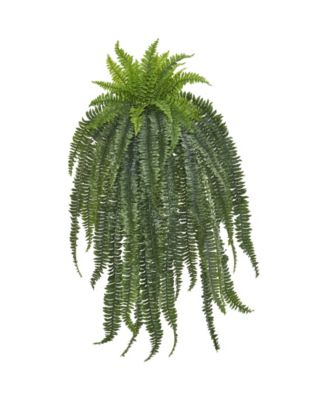 Nearly Natural - 58” Boston Fern Artificial Hanging Plant