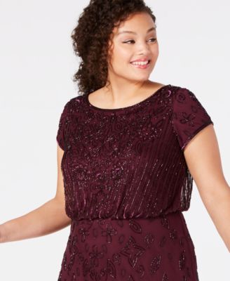 Plus Size Adrianna Papell Chiffon Overlay Dress