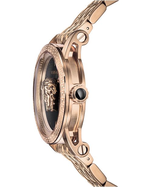 Versace Men's Swiss Palazzo Empire Rose Gold IonPlated Bracelet Watch