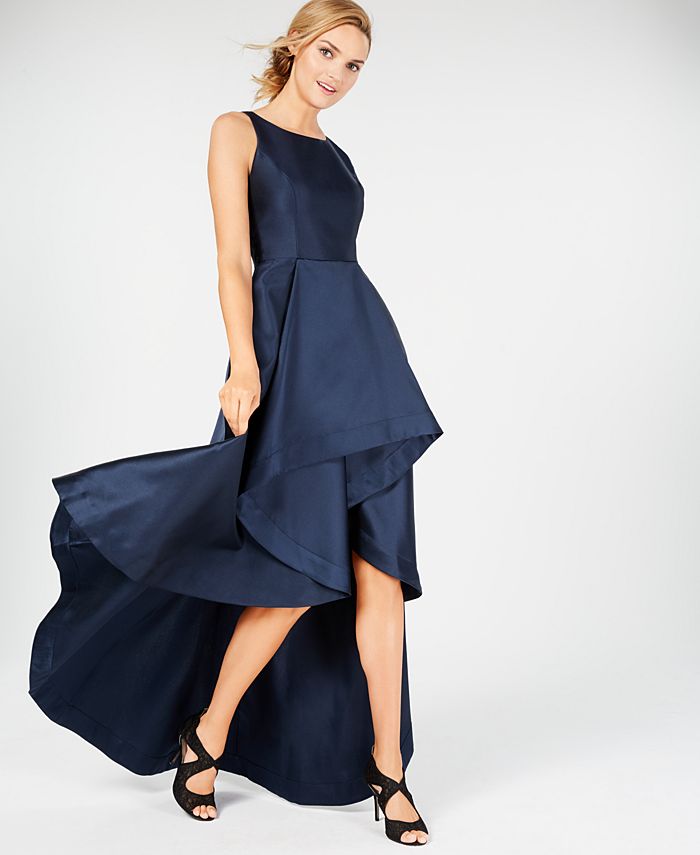 adrianna papell mikado high low gown
