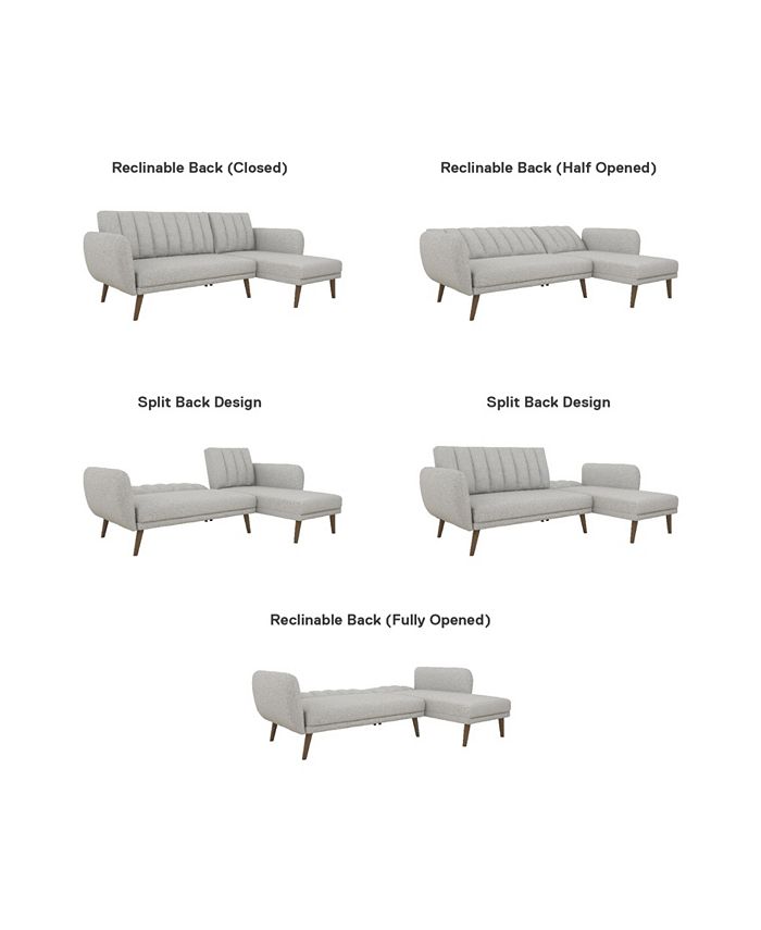 Novogratz Collection Novogratz Brittany Sectional Futon Sofa Macy's