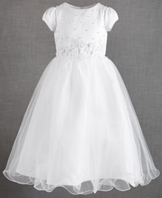 macys girls white dresses