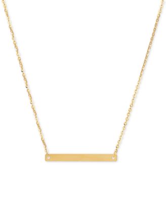 italian gold bar necklace