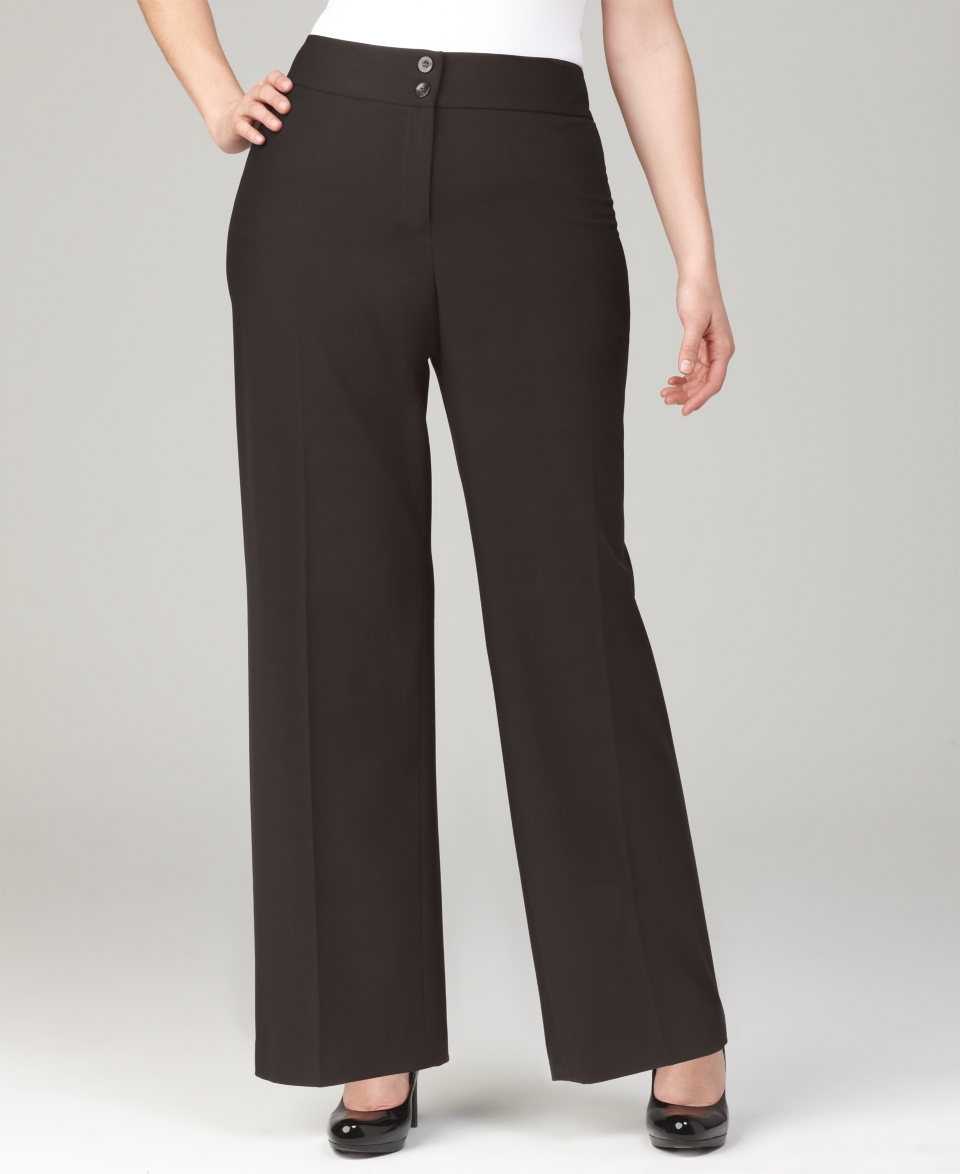 Style & Co. Plus Size Solid Wide Leg Pants   Pants   Plus Sizes   