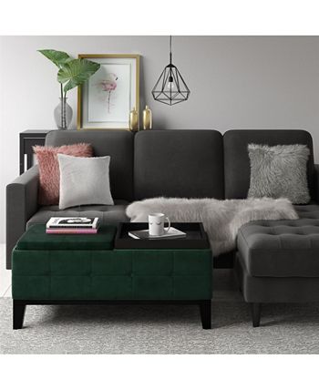 Cosmoliving by cosmopolitan diego storage shop ottoman with flip top tray