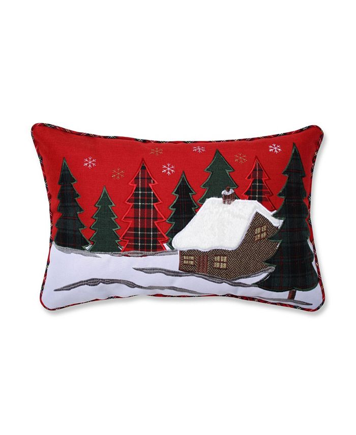 Pillow Perfect Christmas Cabin Lumbar Pillow Macy's