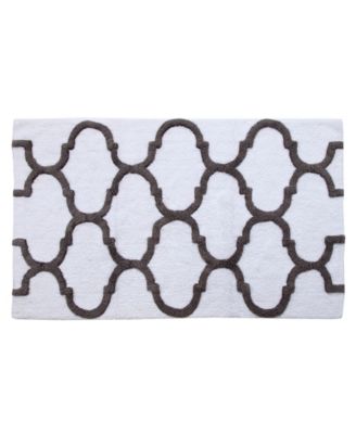 Geometric Non-Skid Cotton Bath Rug, 30" x 50"