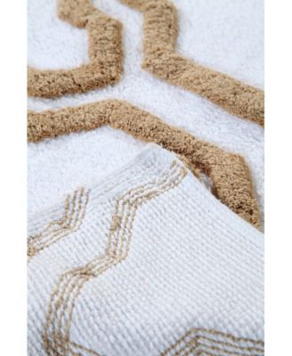 Quatrefoil Non-Skid Cotton Bath Rug, 24" x 36"