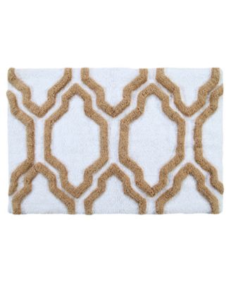 Saffron Fabs Quatrefoil Non-Skid Cotton 2-Pc. Bath Rug Set