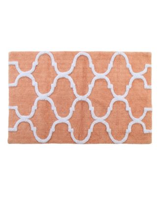 Geometric Non-Skid Cotton Bath Rug, 30" x 50"