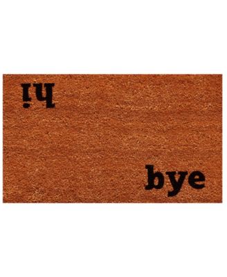 Home & More - Hi Bye 17" x 29" Coir/Vinyl Doormat