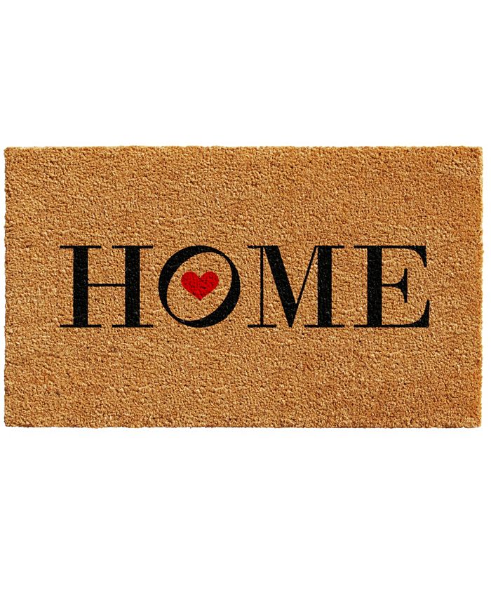 Home & More - Heart Home 17" x 29" Coir/Vinyl Doormat