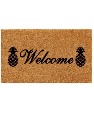 Home & More - Welcome Pineapples 17" x 29" Coir/Vinyl Doormat