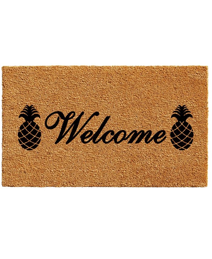 Home & More - Welcome Pineapples 17" x 29" Coir/Vinyl Doormat