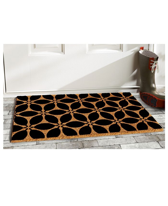 Home & More Pansies 17" x 29" Coir/Vinyl Doormat Macy's