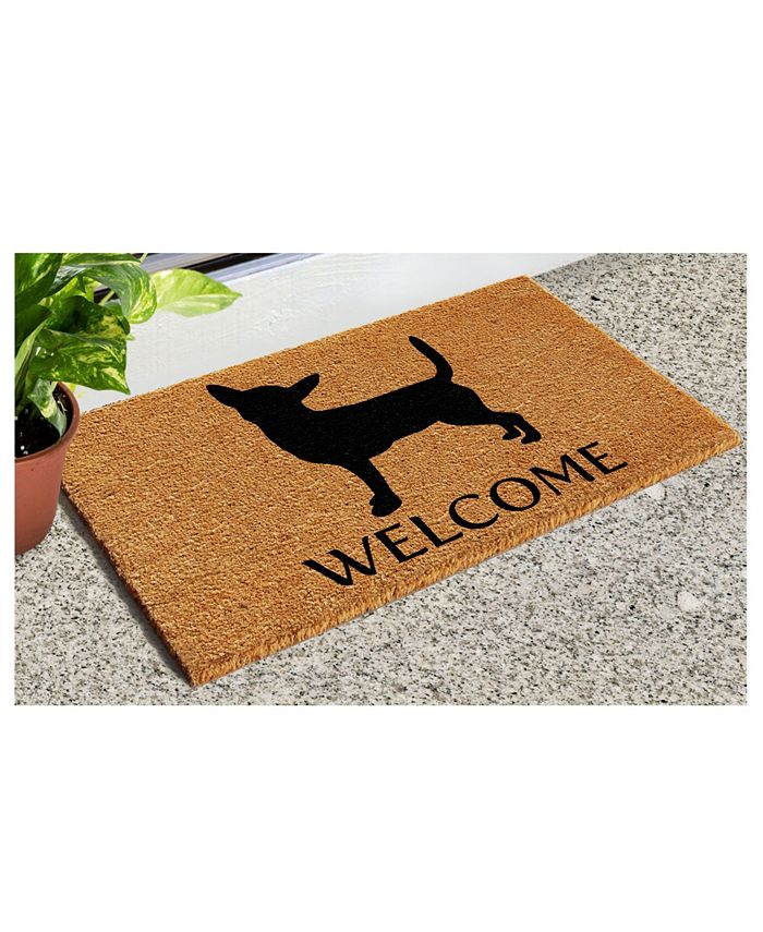Home & More Chihuahua 17" x 29" Coir/Vinyl Doormat Macy's