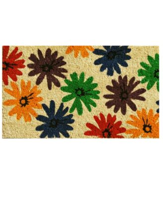 Home & More - Colorful Daisies 17" x 29" Coir/Vinyl Doormat