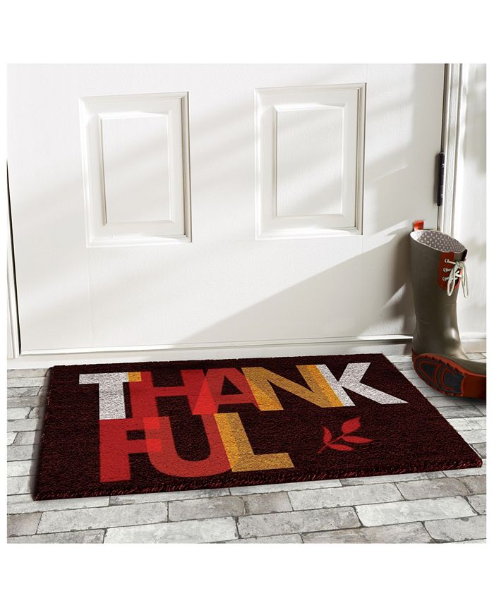 Home & More - Thankful 17" x 29" Coir/Vinyl Doormat