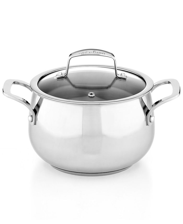 Belgique Polished Stainless Steel 3-Qt. Covered Soup Pot, Created