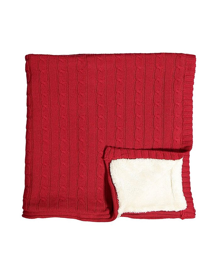 3 Stories Trading Cable Knit Sherpa Baby Blanket Macy's