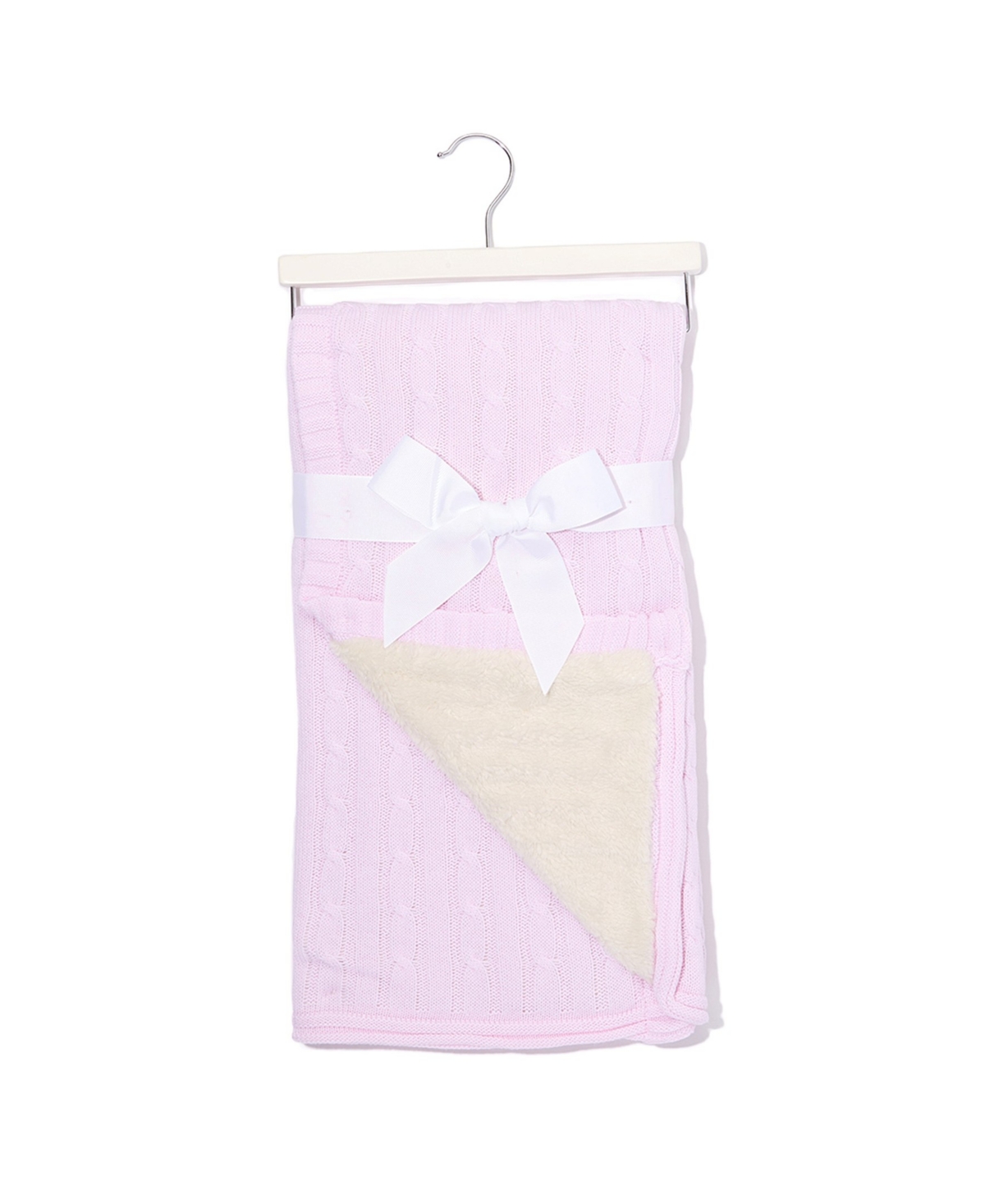 3 Stories Trading Baby Girl Cable Knit Sherpa Blanket
