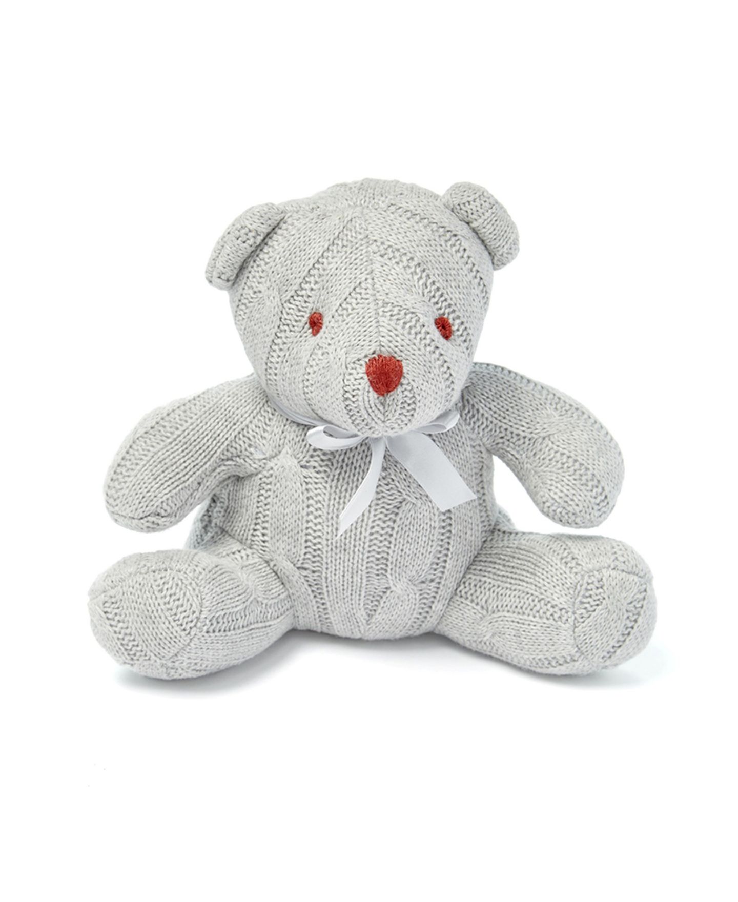Детская мягкая игрушка 3 Stories Trading 8" Cable-Knit Bear Plush, цвет: Серый — фото 1