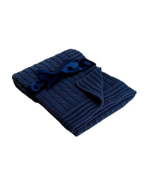 Baby Mode Signature Baby Boys and Girls All Cotton Cable Knit Blanket