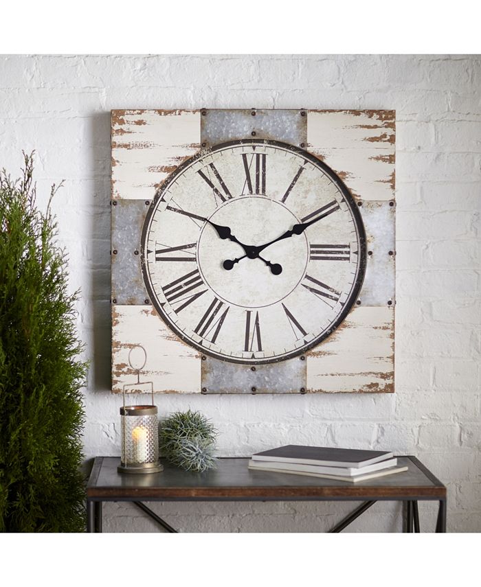 Melrose Intl Weathered Wall Clock Macy's