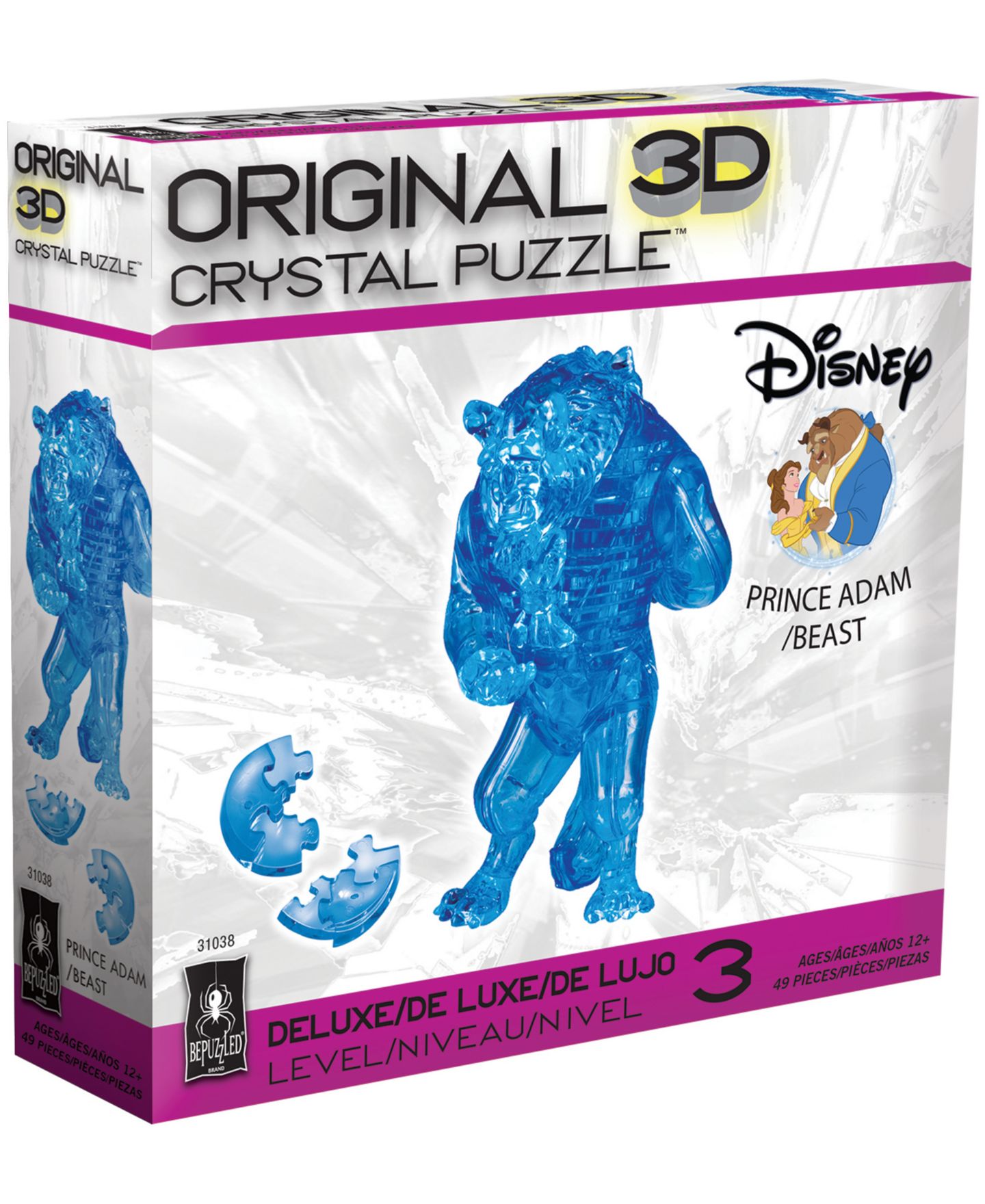 Детская игрушка BePuzzled 3D Crystal Puzzle Disney Beauty and the Beast Prince Adam/Beast, 49-Piece, от 12 лет — фото 2