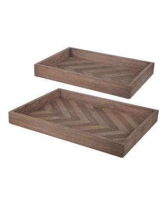 Chevron Trays, Set of 2 - Macy's