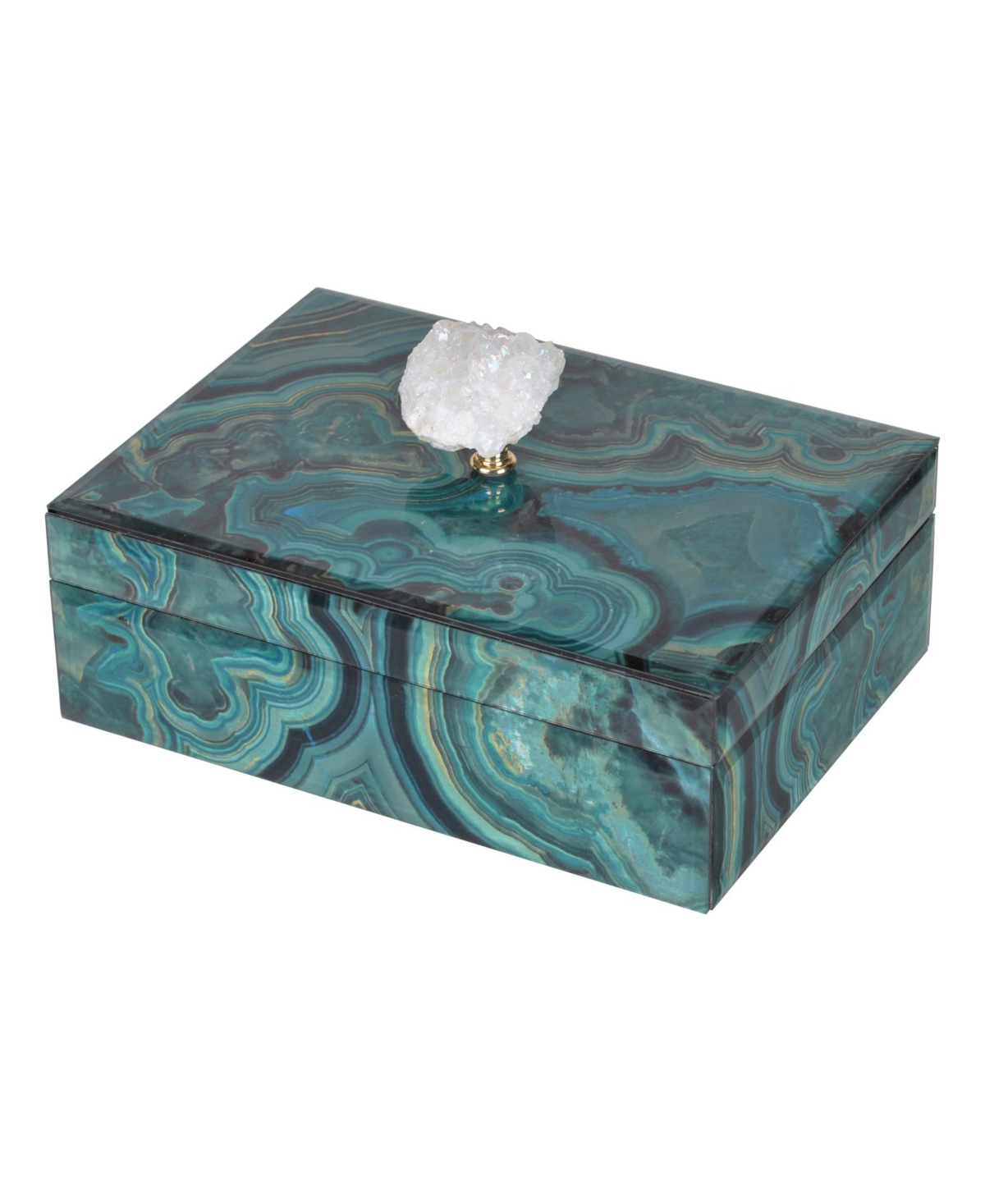 Bethany Marbled Box, Large - Blue