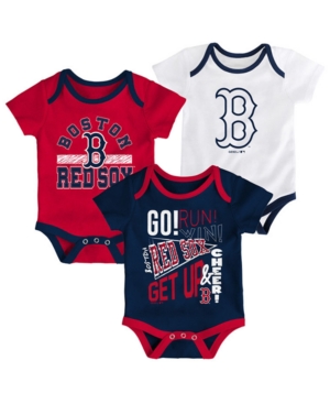 Outerstuff Baby Boston Red Sox Newest Rookie 3 Piece Bodysuit Set