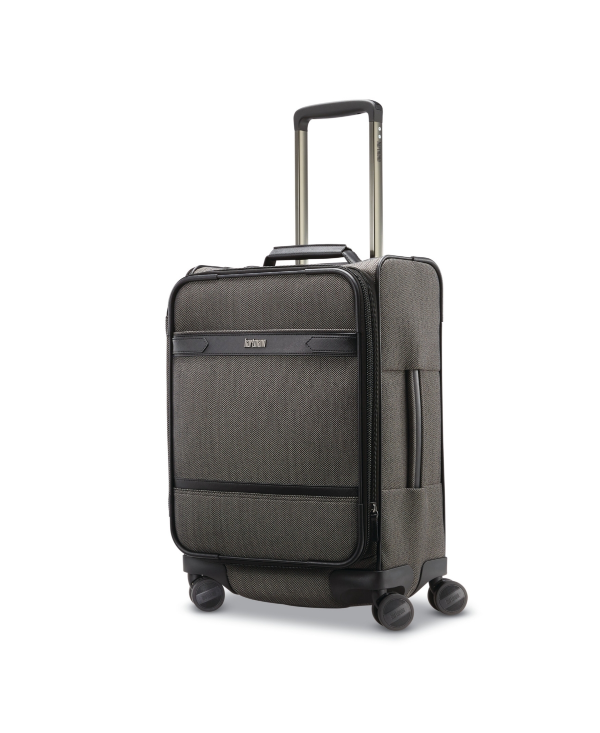 Herringbone Dlx Domestic Carry-On Expandable Spinner Suitcase - Terracotta Herringbone
