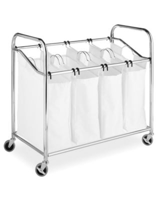 Whitmor - 4-Section Rolling Laundry Sorter