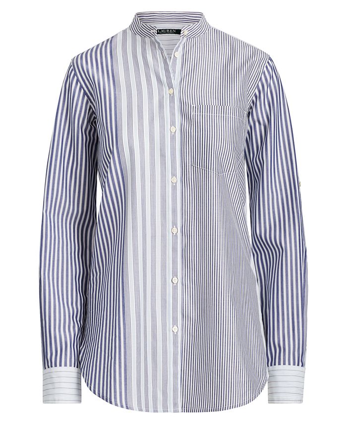 Lauren Ralph Lauren Petite Striped Shirt - Macy's