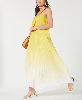Bar iii pleated maxi dress new arrivals