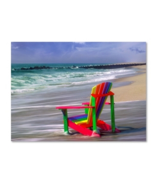 Trademark Global Mike Jones Photo 'rainbow Chair' Canvas Art In Multi