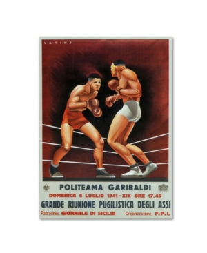 Trademark Global Vintage Apple Collection 'boxing' Canvas Art In Multi