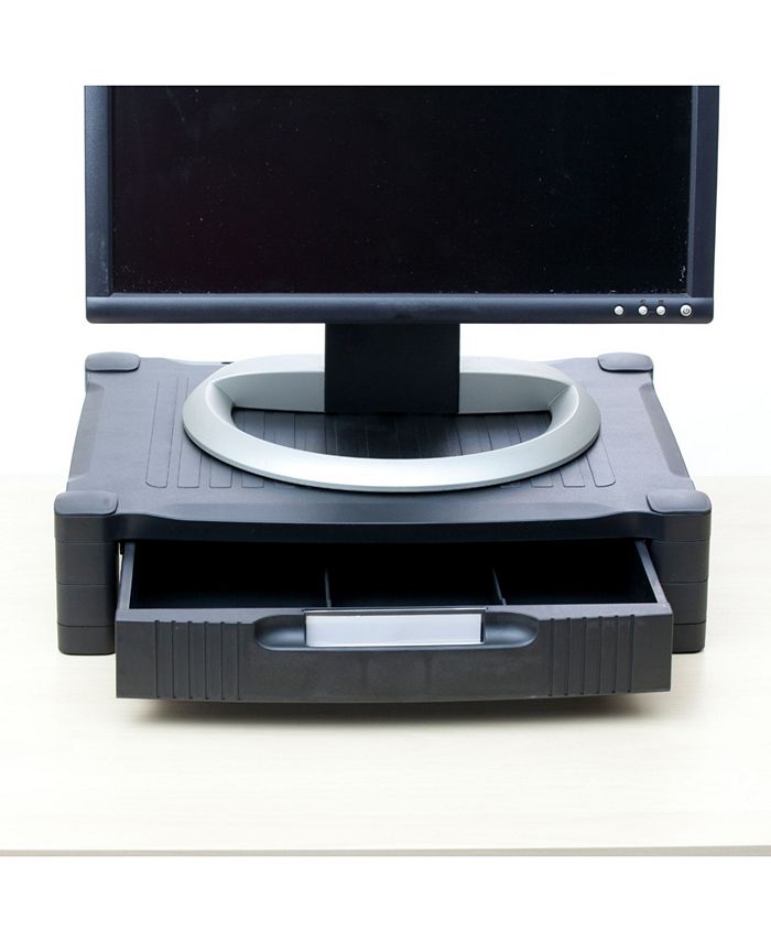 Mind Reader Monitor Stand Riser with Drawer Storage for Computer