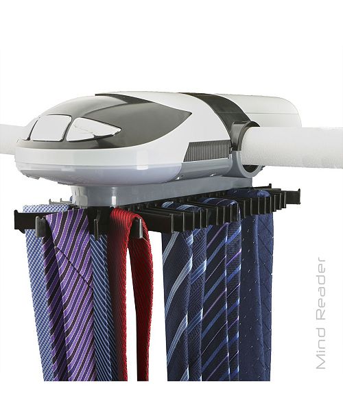 Mind Reader Automatic Motorized Revolving Tie And Belt Rack With