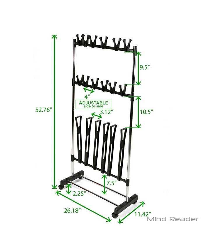 Mind Reader 3 Tier Revolving Shoe Rack Stand, Free Standing Shoe
